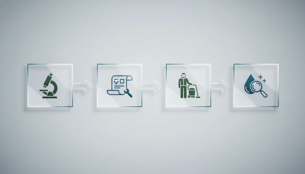 Flowchart of New York State Mold Law process for homeowners