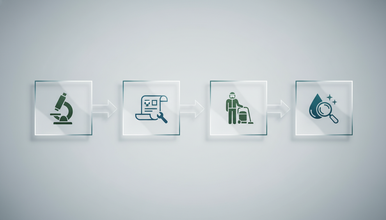 Flowchart of New York State Mold Law process for homeowners