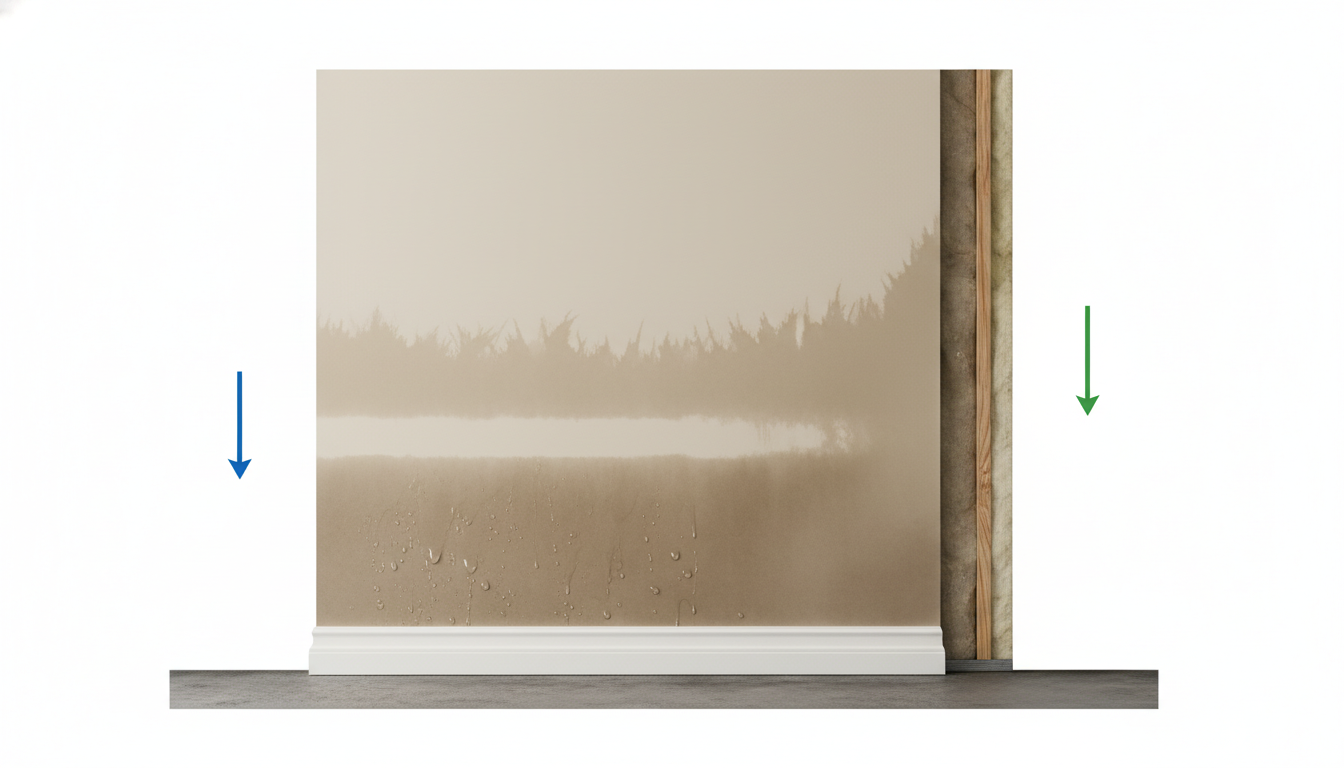 Diagram of water damage classifications 1 through 4