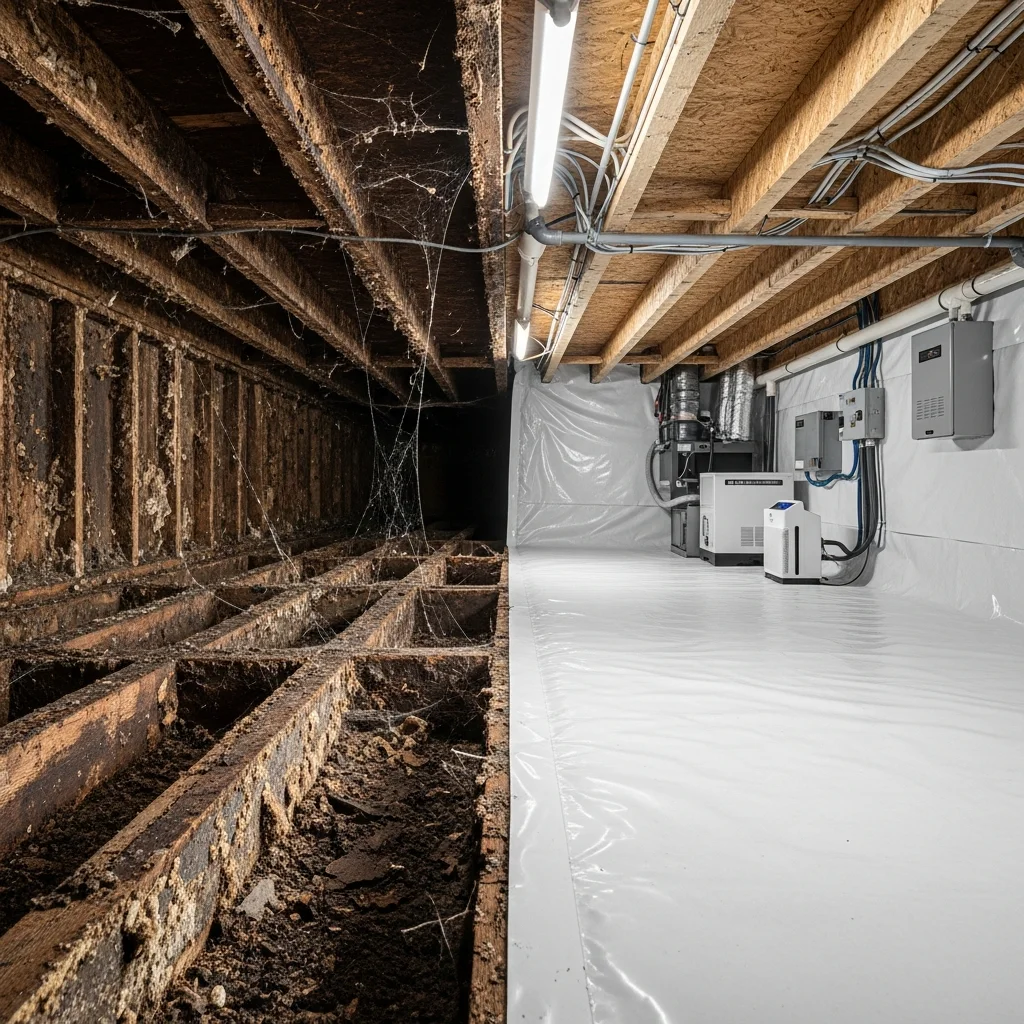 Crawl Space Wet Rot Treatment