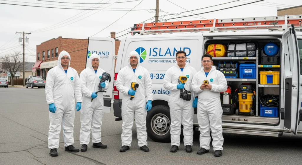 Licensed asbestos abatement contractor team on Long Island