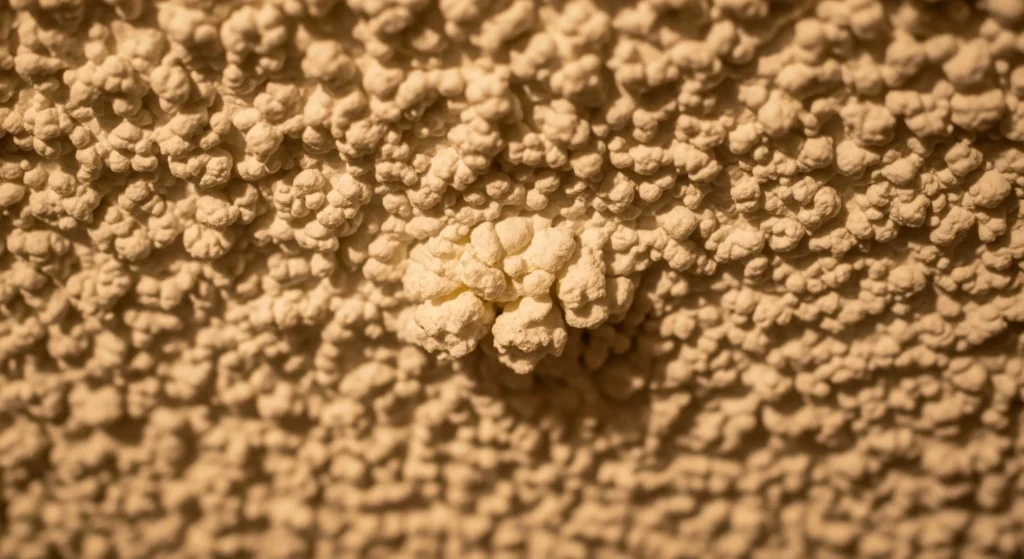 Textured popcorn ceiling in Long Island home that may contain asbestos