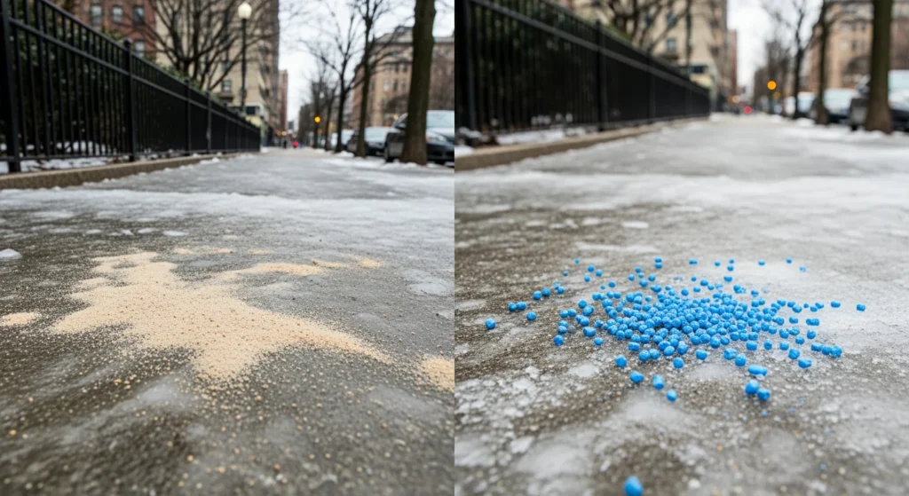 Ice melt vs. sand on NYC sidewalks: which is better for your property?
