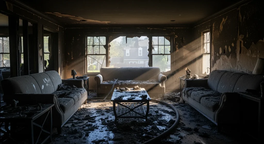 Fire Damage Claim Help Long Island, NY. Insurance Claim Guidance after house fire.