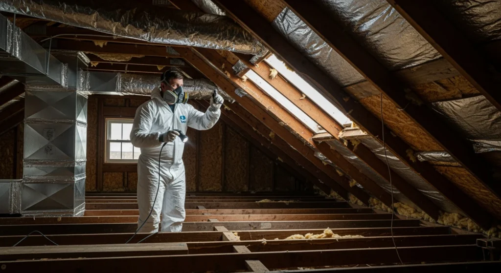 Attic mold inspection in Nassau County, NY. Expert mold remediation services.